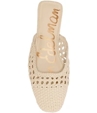 Sam Edelman Nola Woven Leather Square Toe Mules
