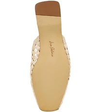Sam Edelman Nola Woven Leather Square Toe Mules