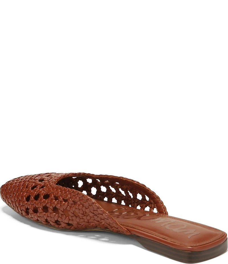 Sam Edelman Nola Woven Leather Square Toe Mules