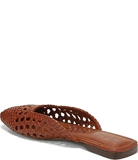 Sam Edelman Nola Woven Leather Square Toe Mules