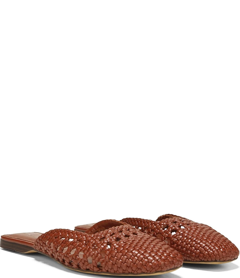 Sam Edelman Nola Woven Leather Square Toe Mules