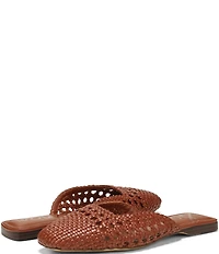 Sam Edelman Nola Woven Leather Square Toe Mules