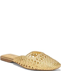 Sam Edelman Nola Woven Leather Square Toe Mules