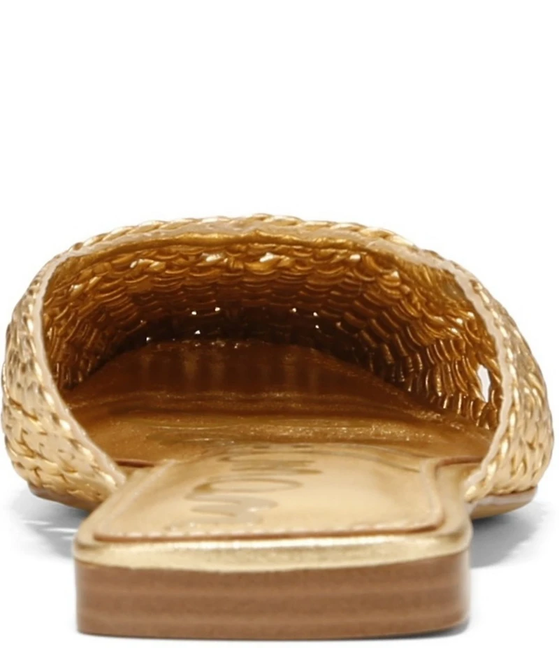 Sam Edelman Nola Woven Leather Square Toe Mules