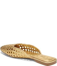 Sam Edelman Nola Woven Leather Square Toe Mules