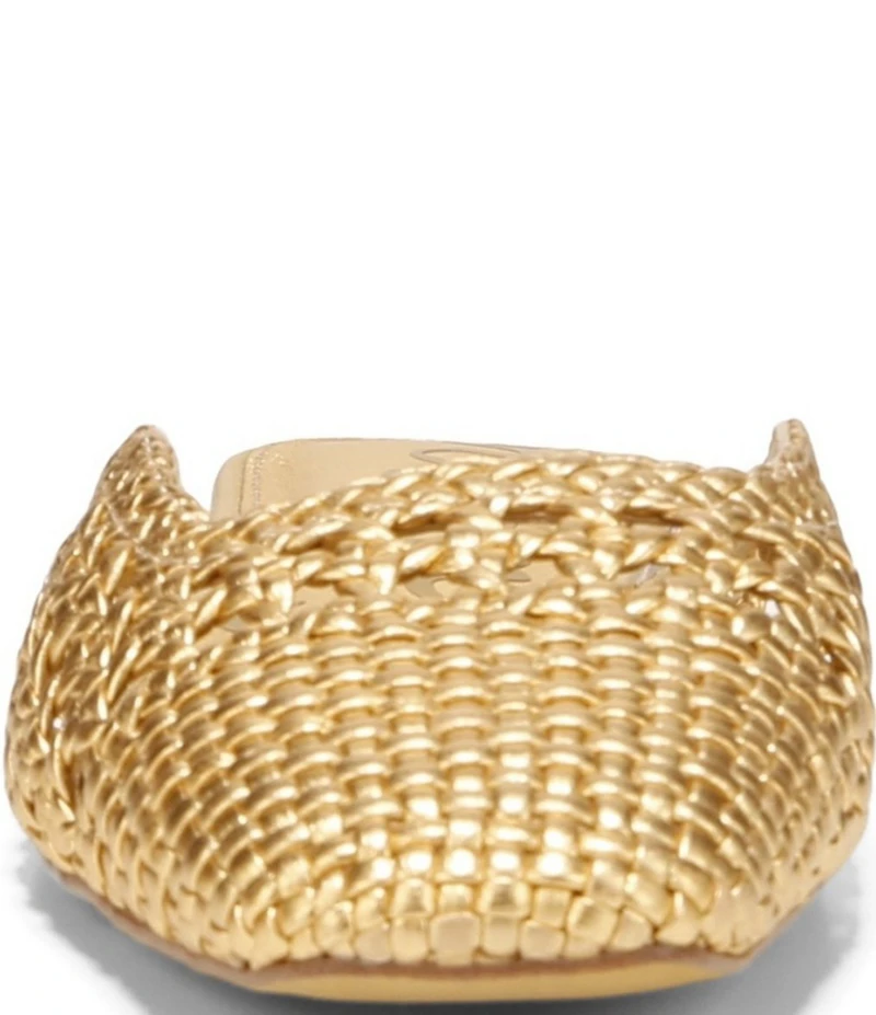 Sam Edelman Nola Woven Leather Square Toe Mules