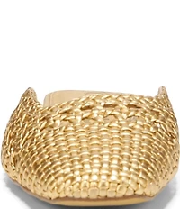 Sam Edelman Nola Woven Leather Square Toe Mules