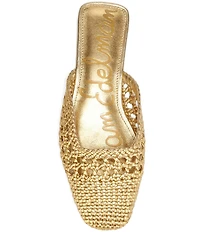 Sam Edelman Nola Woven Leather Square Toe Mules