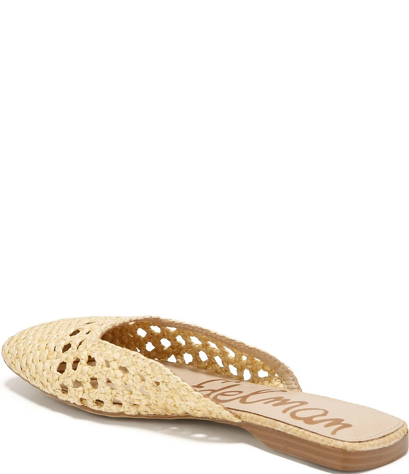 Sam Edelman Nola Woven Raffia Square Toe Mules