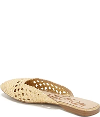 Sam Edelman Nola Woven Raffia Square Toe Mules