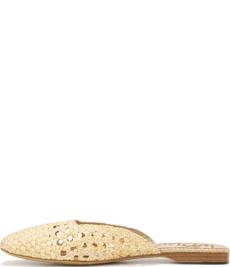 Sam Edelman Nola Woven Raffia Square Toe Mules
