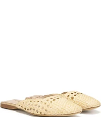 Sam Edelman Nola Woven Raffia Square Toe Mules