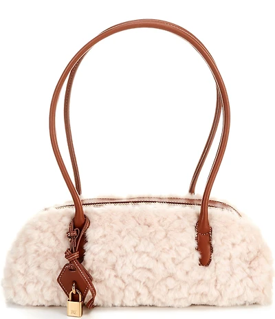 Sam Edelman Nori Faux Fur East-West Bowler Satchel Bag