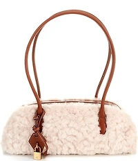 Sam Edelman Nori Faux Fur East-West Bowler Satchel Bag