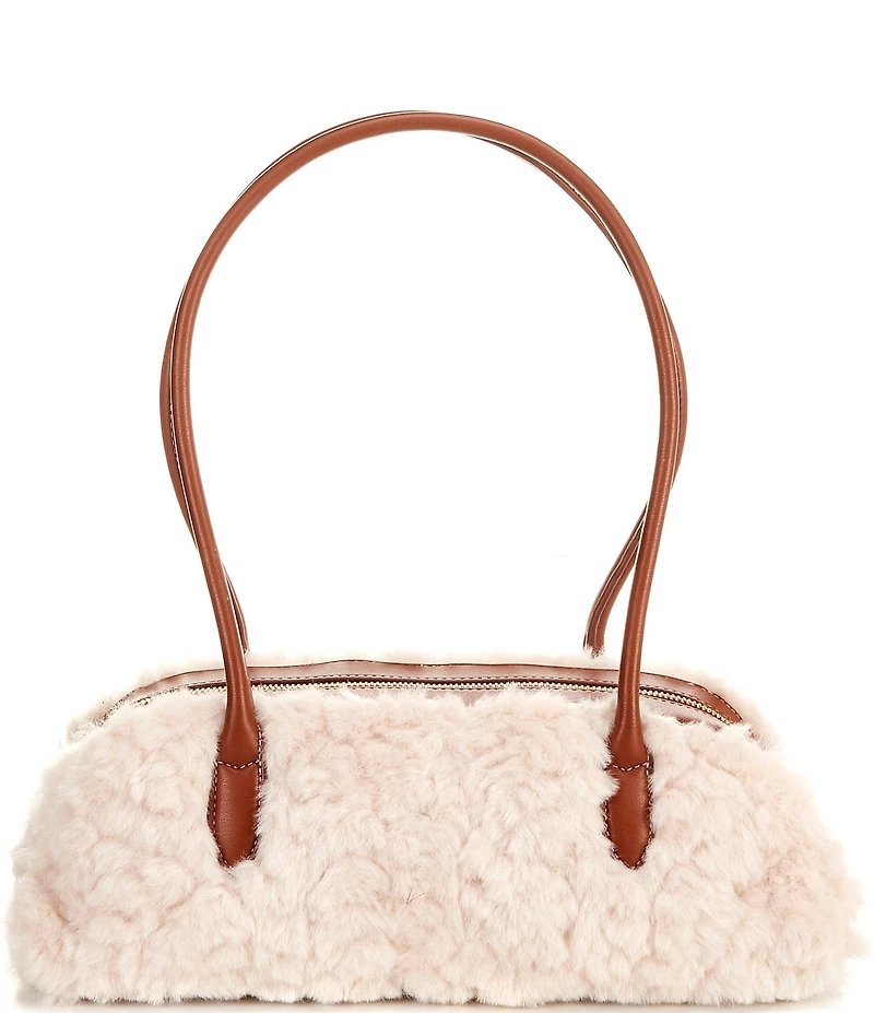 Sam Edelman Nori Faux Fur East-West Bowler Satchel Bag