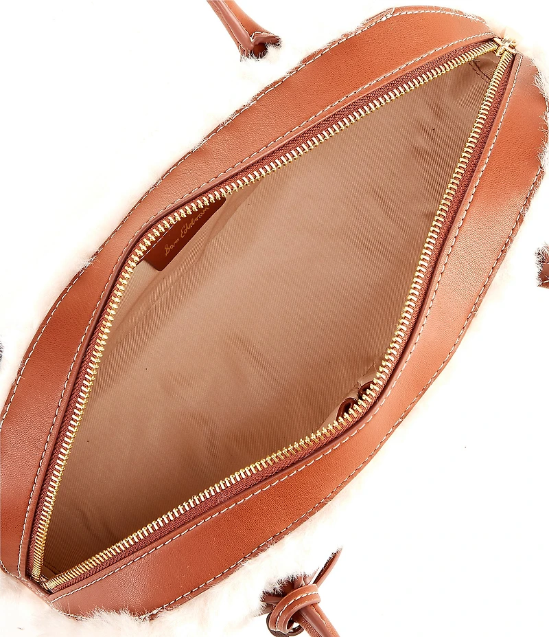 Sam Edelman Nori Faux Fur East-West Bowler Satchel Bag