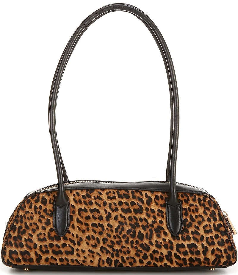 Sam Edelman Nori Leopard Haircalf Bowler Satchel Bag