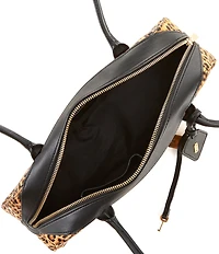 Sam Edelman Nori Leopard Haircalf Bowler Satchel Bag