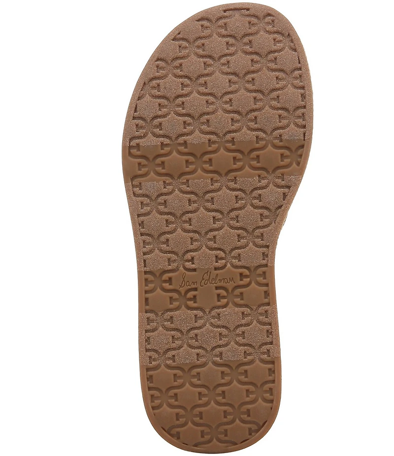 Sam Edelman Nylie Raffia Ankle Strap Platform Sandals