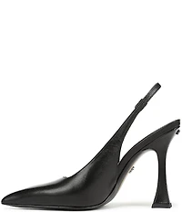 Sam Edelman Odette Leather Slingback Flared Heel Pointed Toe Pumps