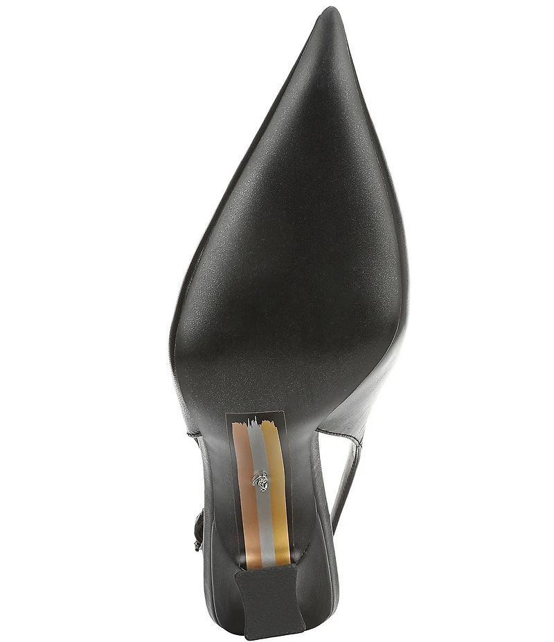 Sam Edelman Odette Leather Slingback Flared Heel Pointed Toe Pumps
