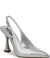 Sam Edelman Odette Metallic Leather Slingback Pumps