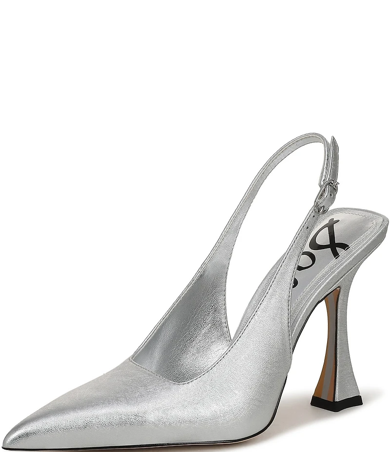 Sam Edelman Odette Metallic Leather Slingback Pumps
