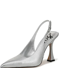 Sam Edelman Odette Metallic Leather Slingback Pumps