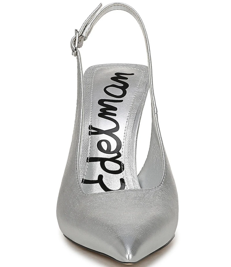 Sam Edelman Odette Metallic Leather Slingback Pumps