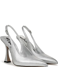 Sam Edelman Odette Metallic Leather Slingback Pumps