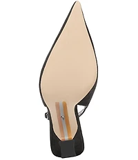 Sam Edelman Odette Suede Slingback Flared Heel Pointed Toe Pumps