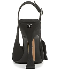 Sam Edelman Onia Silk Fabric Bow Detail Slingback Pumps