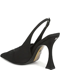 Sam Edelman Onia Silk Fabric Bow Detail Slingback Pumps