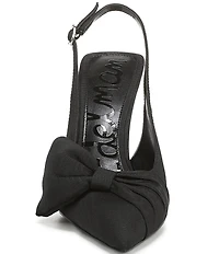 Sam Edelman Onia Silk Fabric Bow Detail Slingback Pumps