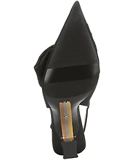 Sam Edelman Onia Silk Fabric Bow Detail Slingback Pumps