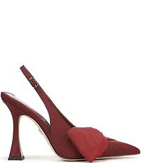 Sam Edelman Onia Silk Fabric Bow Detail Slingback Pumps