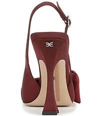 Sam Edelman Onia Silk Fabric Bow Detail Slingback Pumps