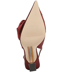 Sam Edelman Onia Silk Fabric Bow Detail Slingback Pumps