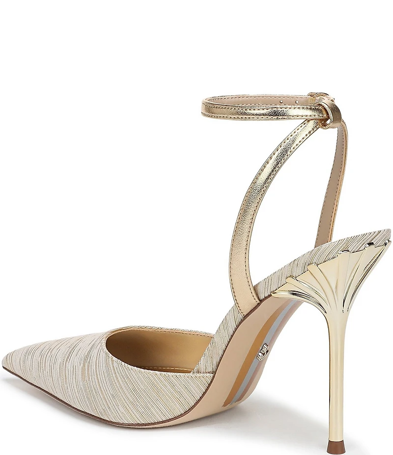 Sam Edelman Osha Melange Fabric Ankle Strap Dress Pumps