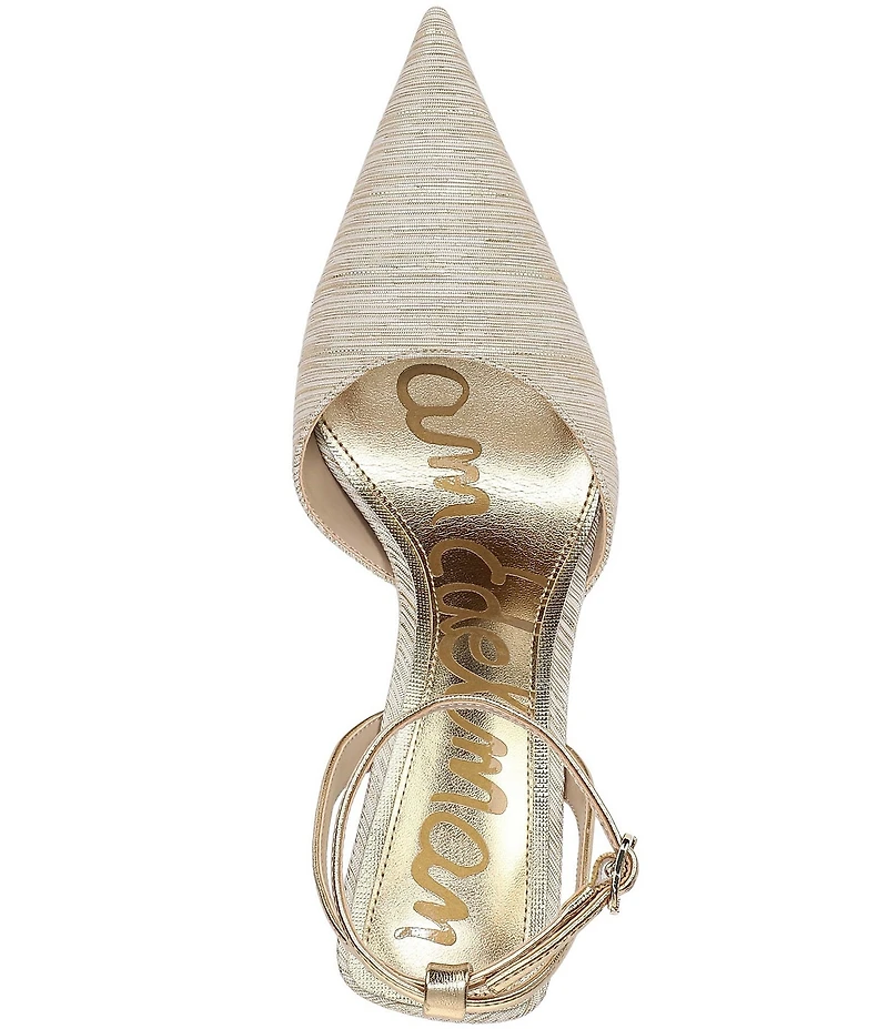 Sam Edelman Osha Melange Fabric Ankle Strap Dress Pumps