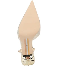 Sam Edelman Osha Melange Fabric Ankle Strap Dress Pumps