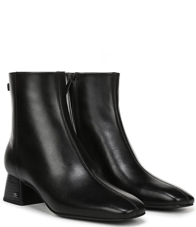 Sam Edelman Paige Leather Square Toe Dress Booties