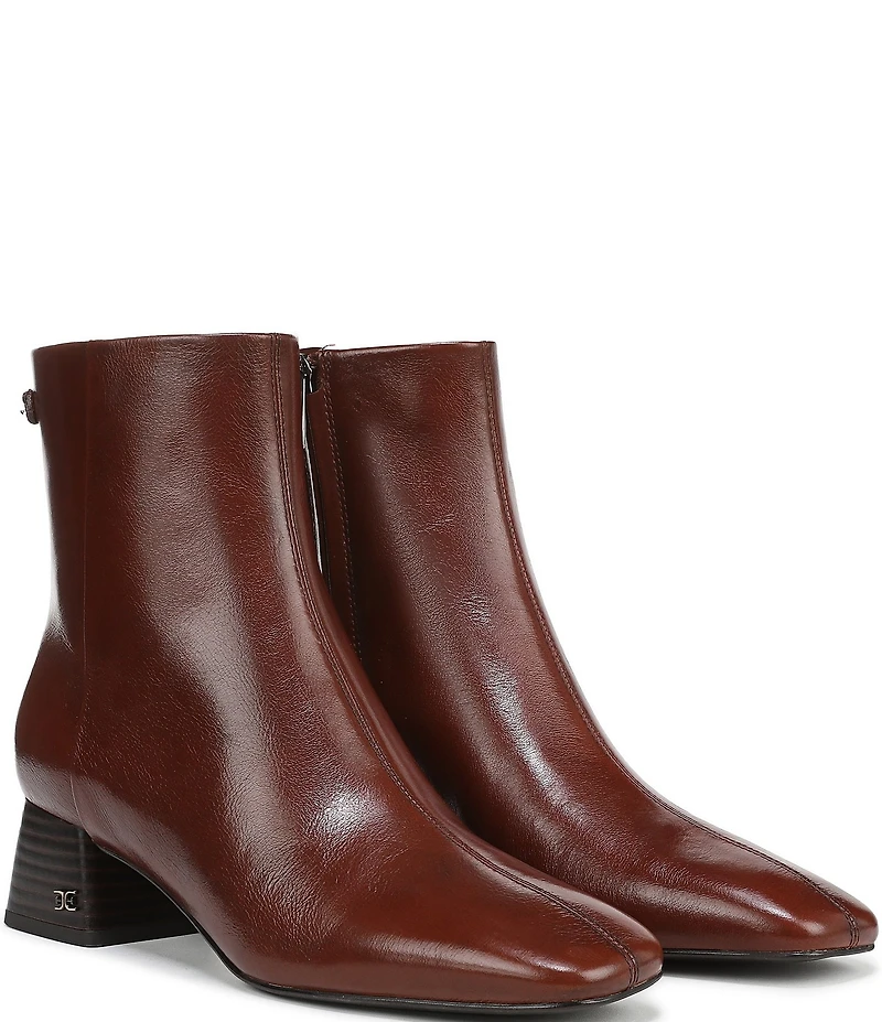 Sam Edelman Paige Leather Square Toe Dress Booties