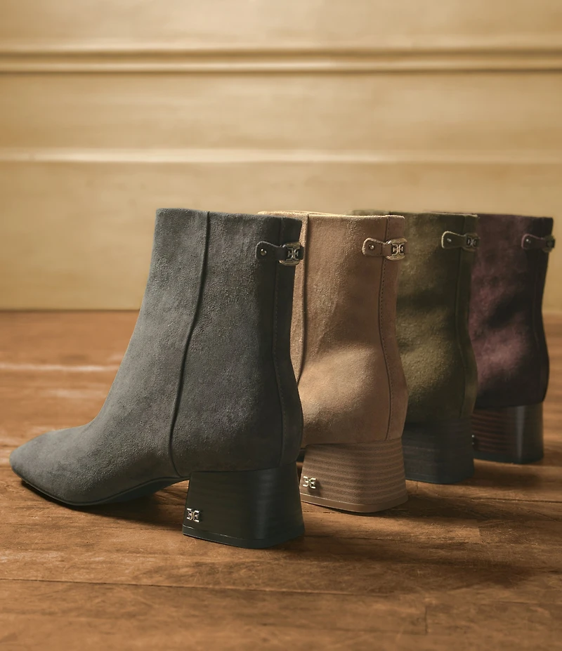 Sam Edelman Paige Suede Square Toe Dress Booties