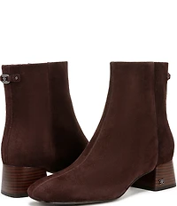 Sam Edelman Paige Suede Square Toe Dress Booties