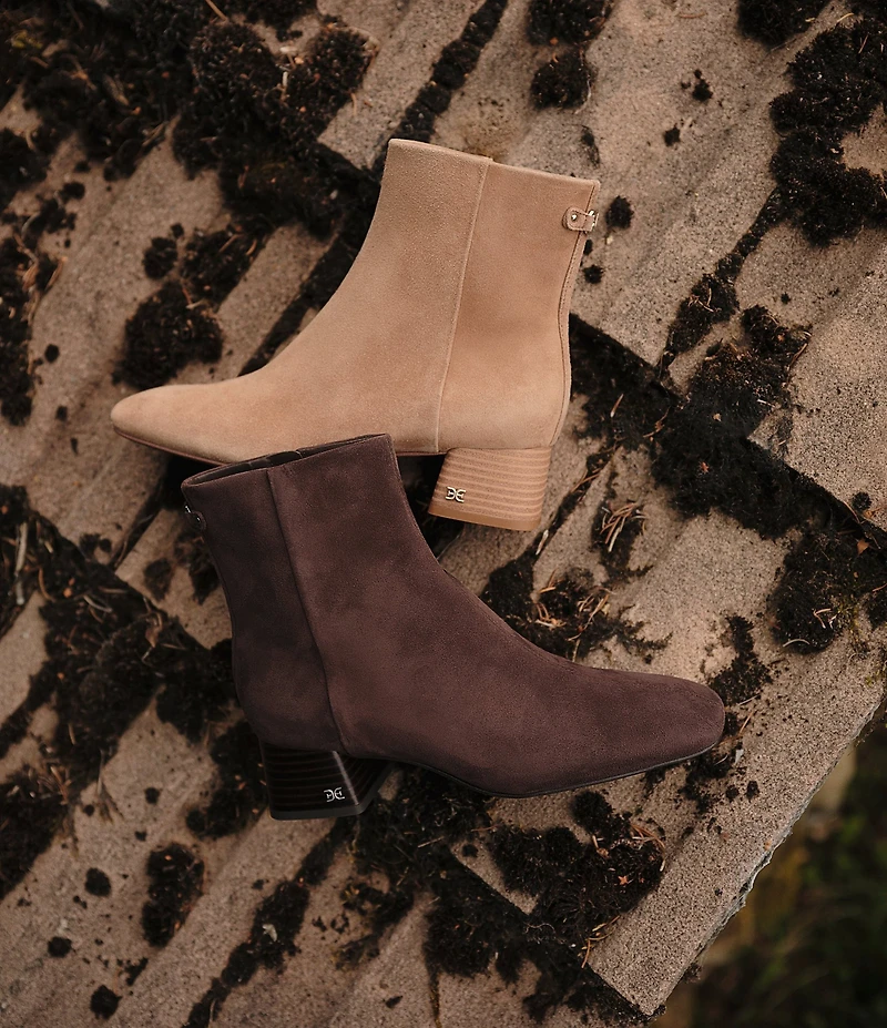 Sam Edelman Paige Suede Square Toe Dress Booties
