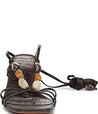 Sam Edelman Paloma Stone Embellished Leather Ankle Wrap Dress Sandals