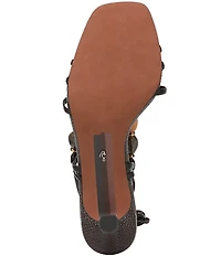 Sam Edelman Paloma Stone Embellished Leather Ankle Wrap Dress Sandals