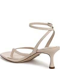 Sam Edelman Pax Leather Ankle Wrap Thong Dress Sandals
