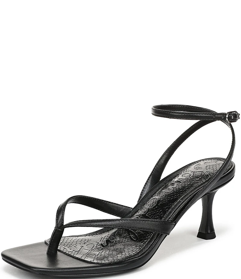 Sam Edelman Pax Leather Ankle Wrap Thong Dress Sandals